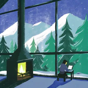 Skiing scene