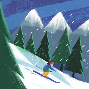 Skier illustration